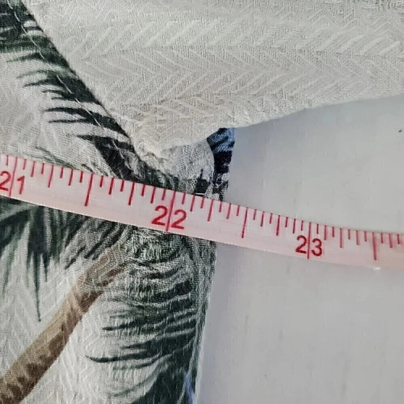 Men's CARIBBEAN SILK BLEND SZ M Medium Finest Silk Blend Palm Tree Textured - Picture 7 of 7